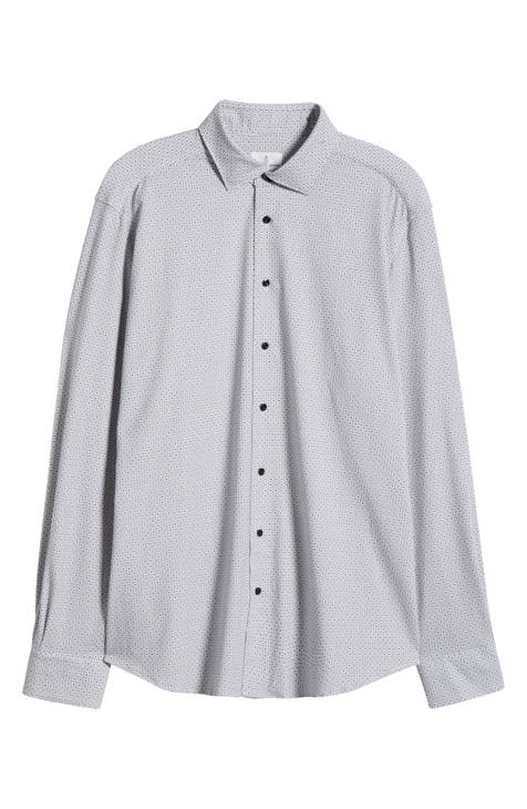 4Flex Modern Fit Knit Button-Up Shirt