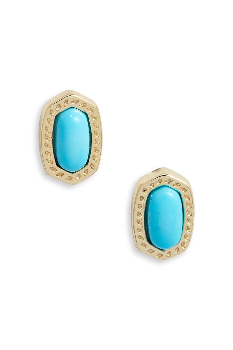 Ellie Mini Stud Earrings, Main, color, GOLD TURQUOISE