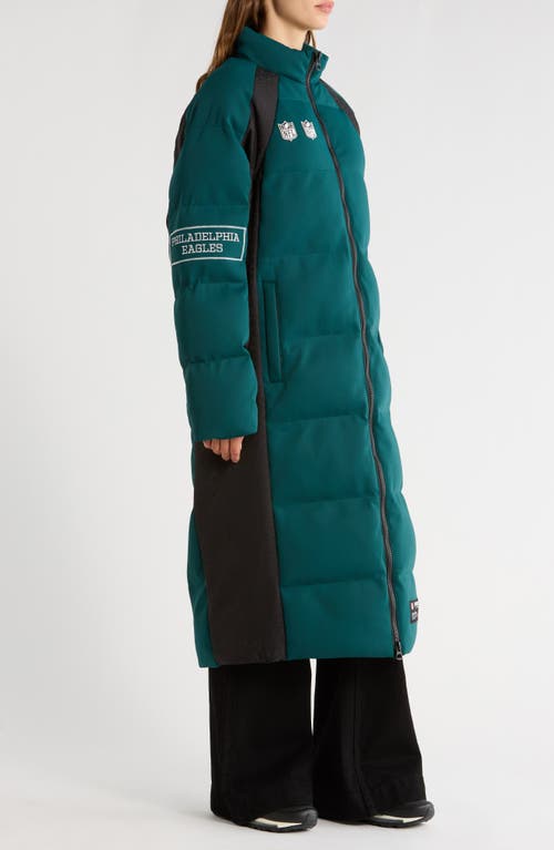 Off Season Nfl Team Water Repellent Long Puffer Coat In Gray