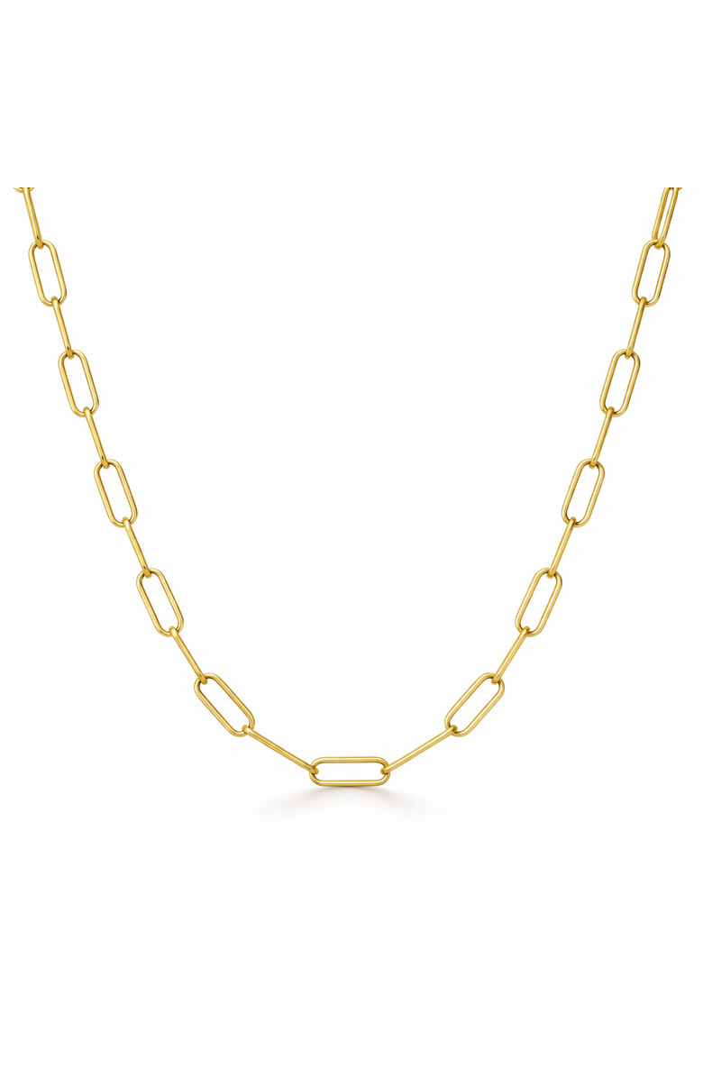Donatello Gian Gold-Plated Chunky Paperclip Necklace, Main, color, Gold