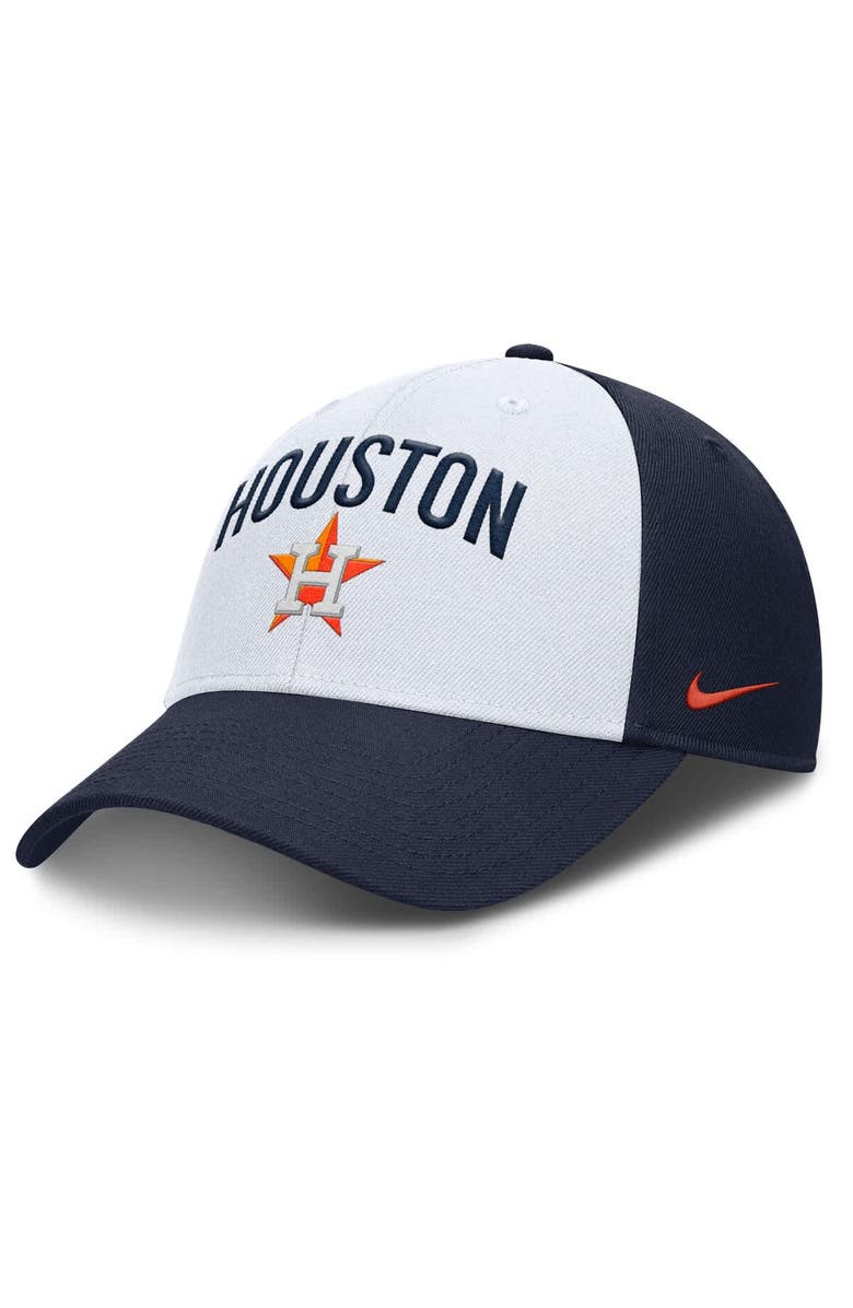 Nike Men's Nike White/Navy Houston Astros Club Performance Adjustable Hat, Main, color, White