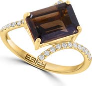 EFFY Smoky Quartz & Diamond Ring