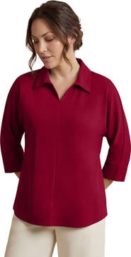 Jessica London Stretch Knit Crepe Trapeze Tunic