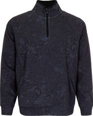 Lords of Harlech Craig Brushed Interlock Quarter Zip Pullover