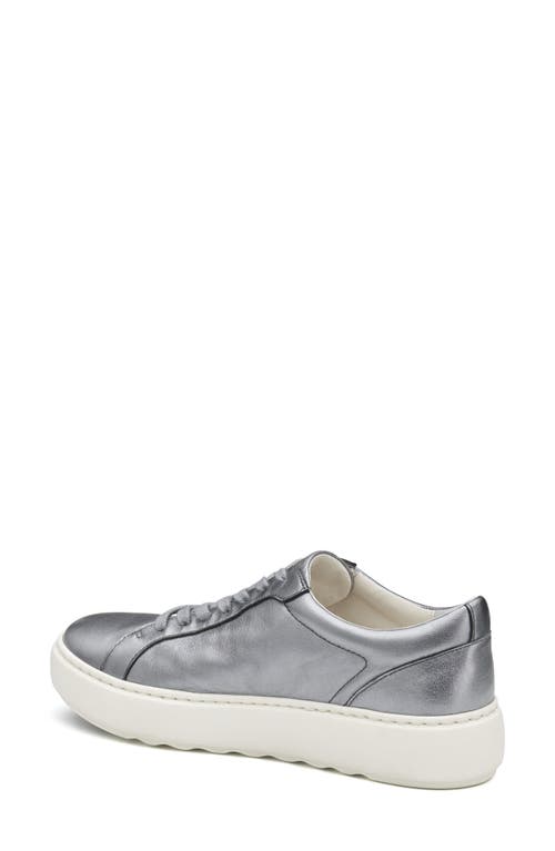 Johnston & Murphy Cammie Low Top Sneaker In Pewter Italian Metallic