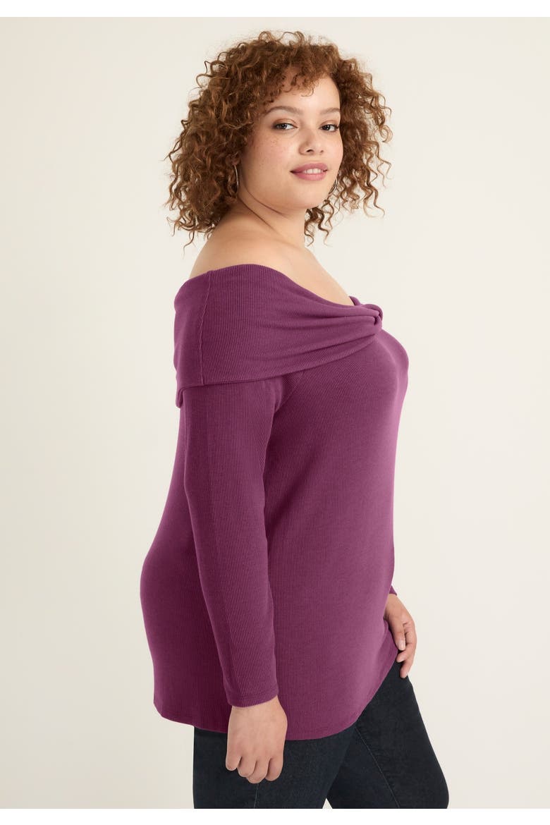 Off The Shoulder Top, Alternate, color, PURPLE REIGN