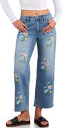 Billy T Floral Embroidered Straight Leg Jeans