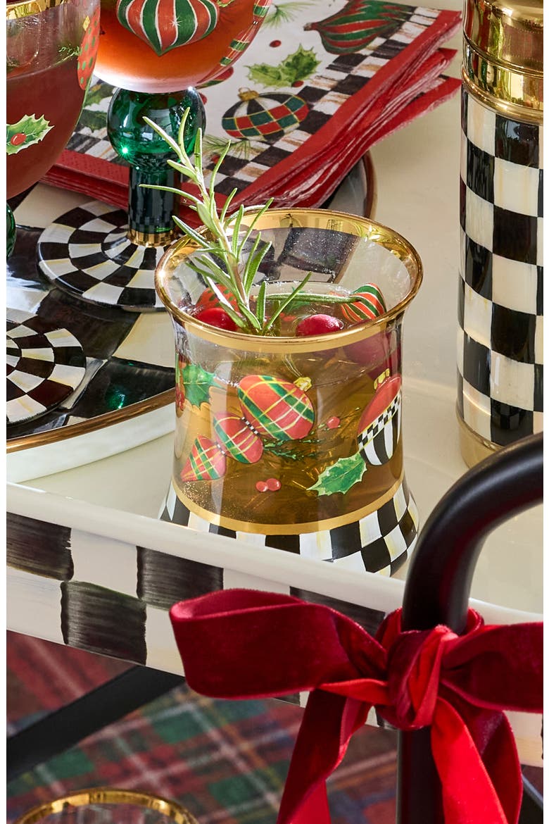 Set of 2 Deck the Halls Tumblers, Alternate, color, GREEN