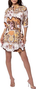 CIEBON Yori Floral Print Minidress