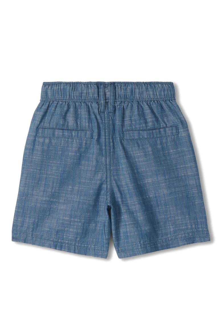 Kids' Slub Cotton Chambray Drawstring Shorts, Alternate, color, BLUE