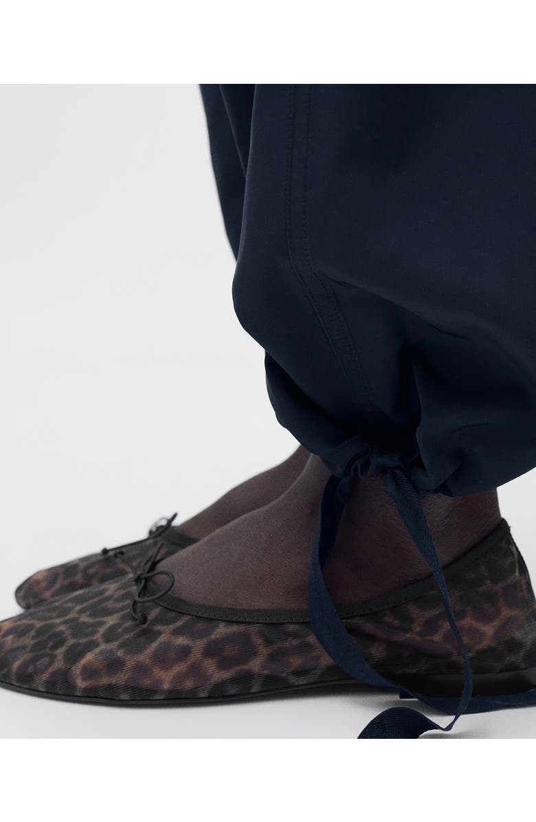 MANGO Animal Print Mesh Ballerina Flat, Alternate, color,