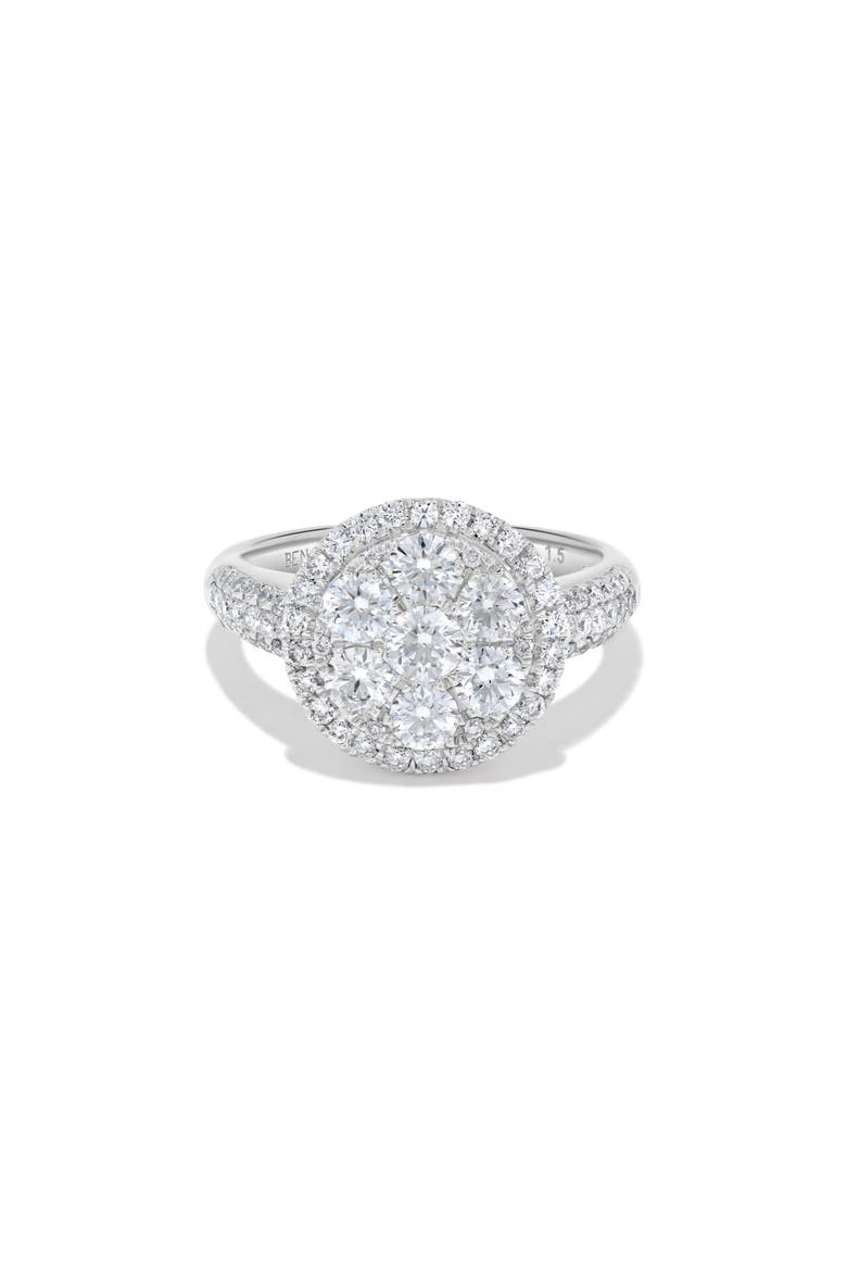 Pavé Circle Diamond Cluster Ring in 14K White Gold, Alternate, color, 14K White Gold