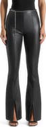 Manière De Voir Ninon Leather Fit And Flare Leggings With Chain