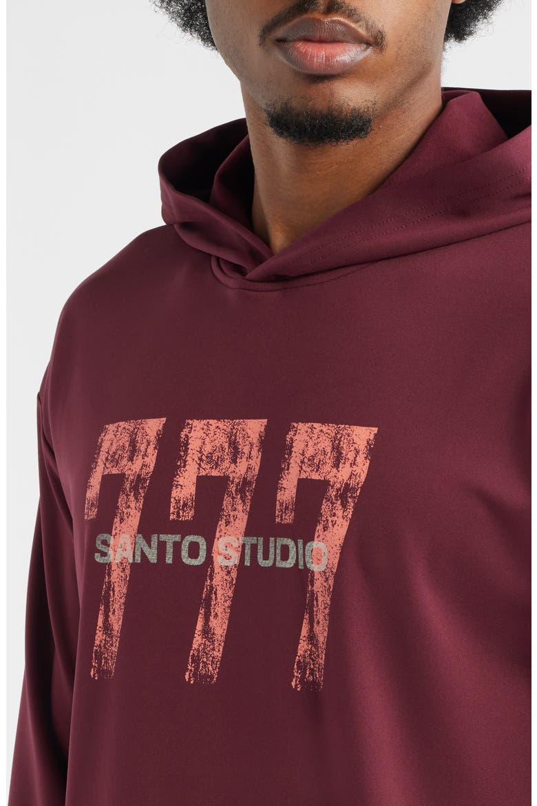 Tempo 777 Enjoy Comfort Comfort Fleece Graphic Hoodie, Alternate, color, MERLOT