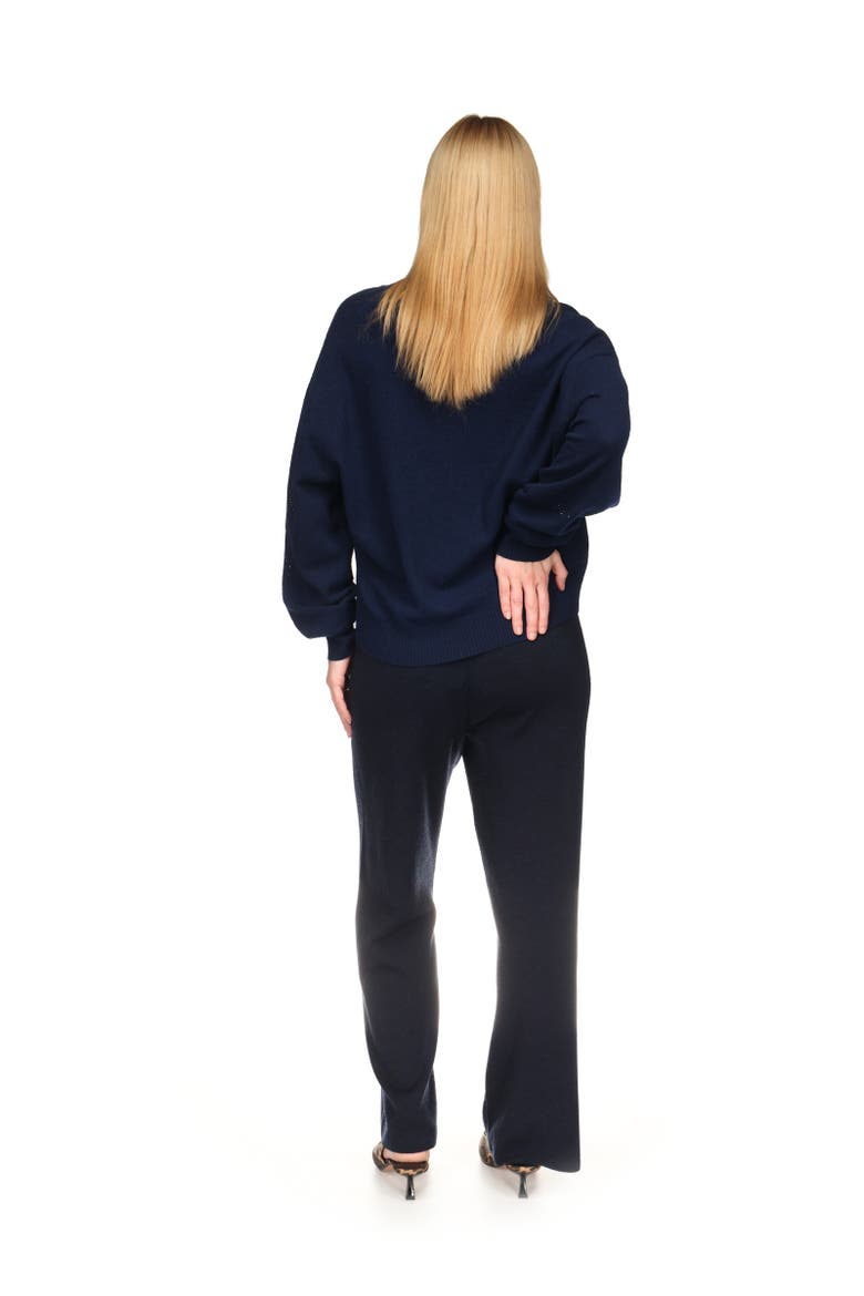 Stargazer Hotfix V-Neck Pullover, Alternate, color, Navy