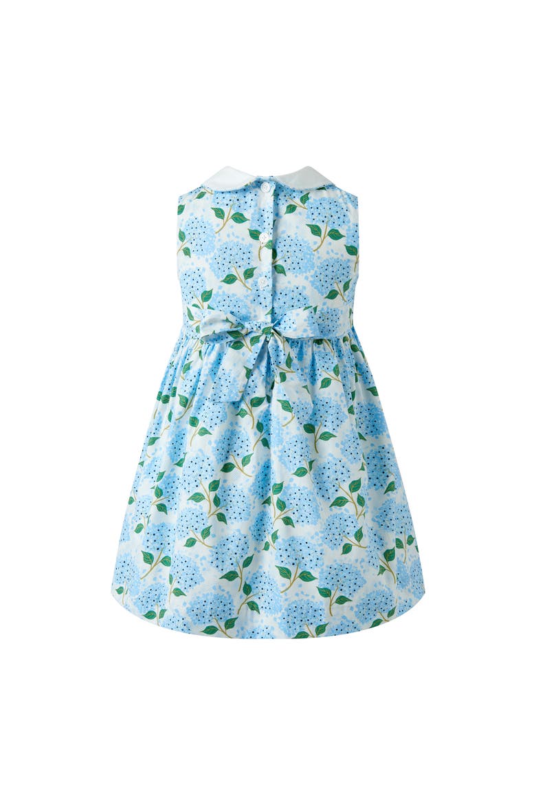 Hydrangea Peter Pan Collar Dress, Alternate, color, Blue