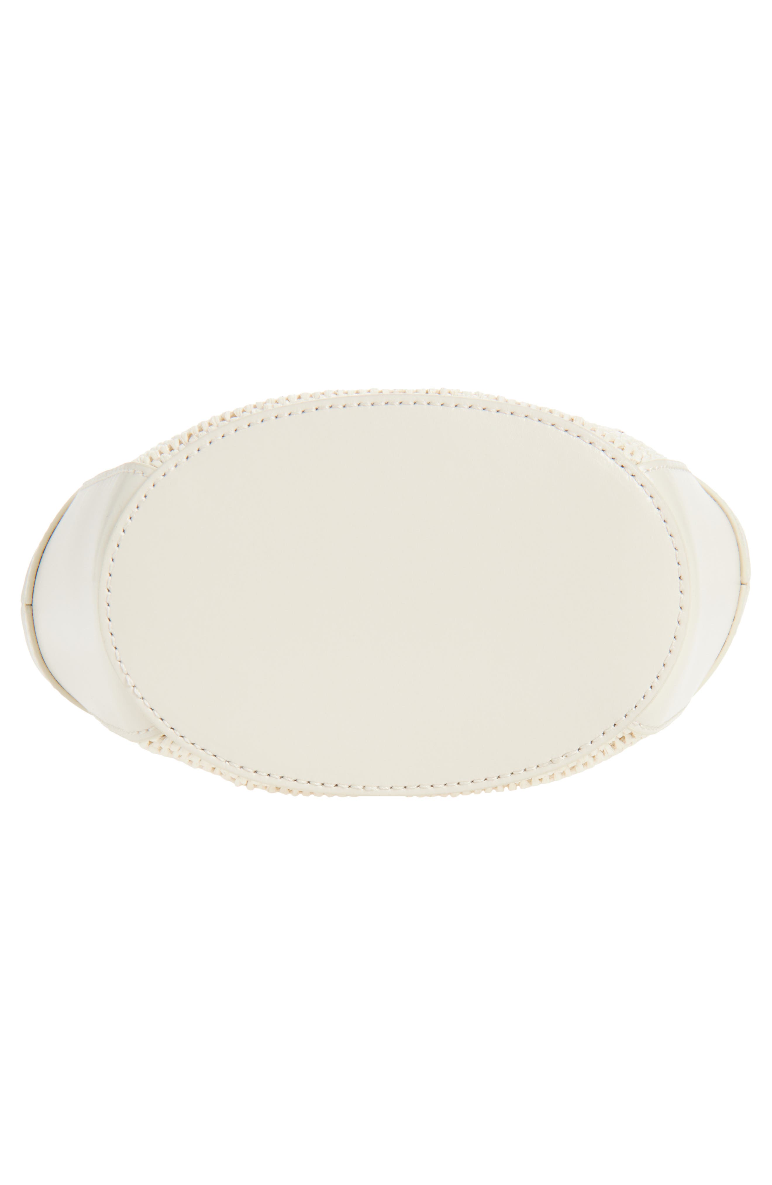 Marni Micro Tropicalia Logo Woven Top Handle Bag, Alternate, color, Shell