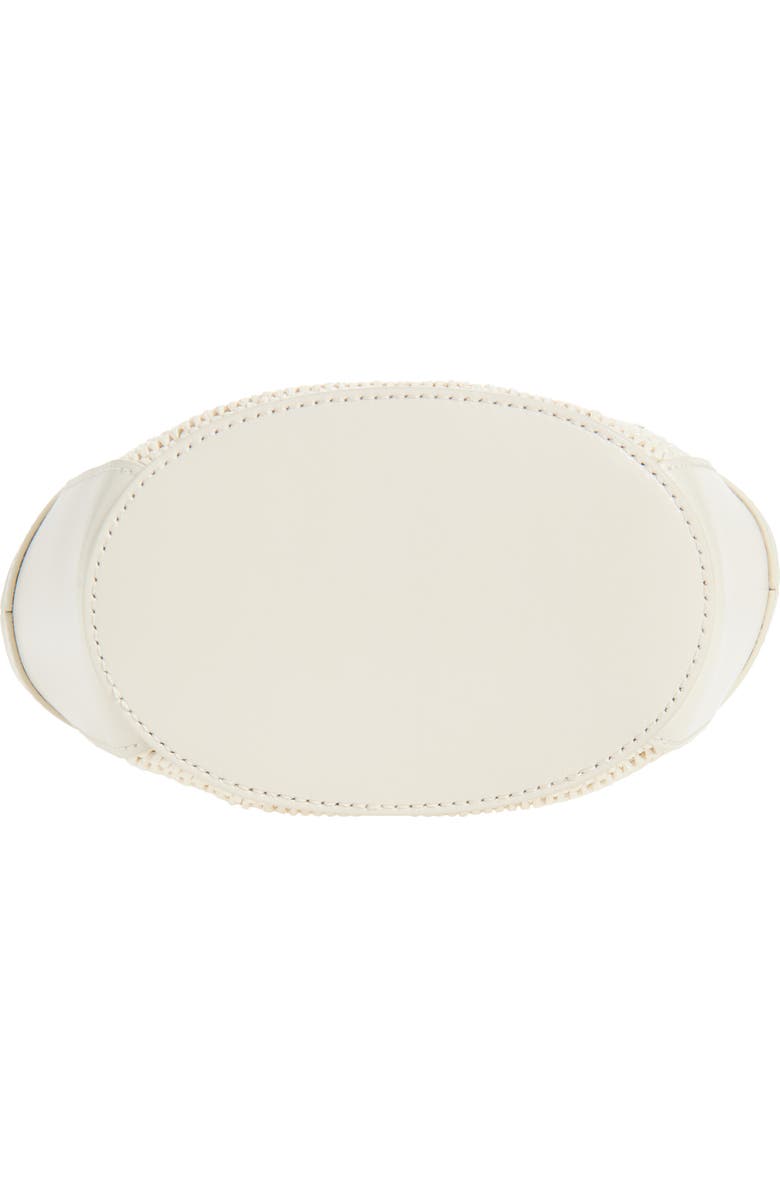 Marni Micro Tropicalia Logo Woven Top Handle Bag, Alternate, color, Shell