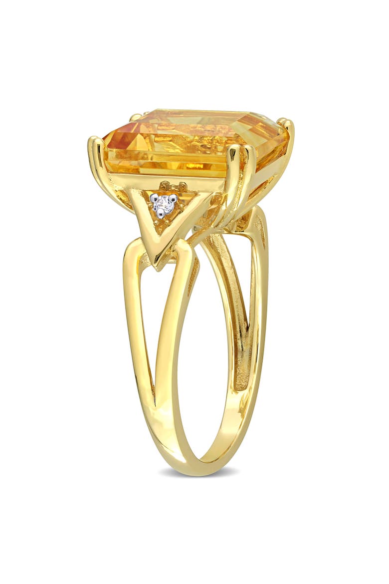 Gemstones & White Topaz Cocktail Ring, Alternate, color, Citrine/Yellow-Plated