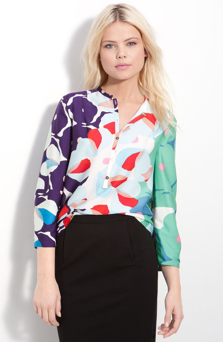 Diane von Furstenberg 'Whista' Print Silk Blouse, Main, color, 