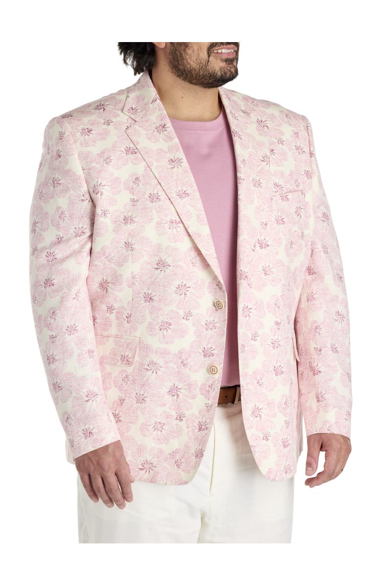 Tallia Big & Tall Floral Sport Coat, Main, color, Pink