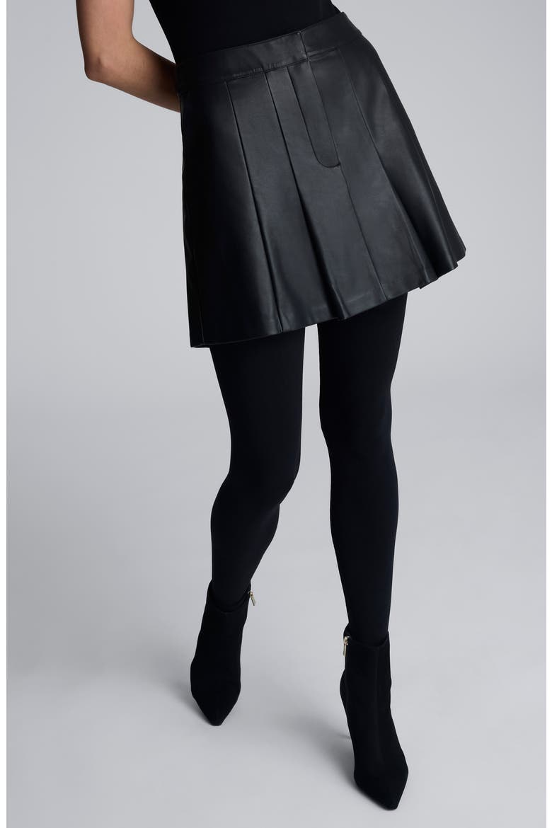 Pleated Miniskirt, Main, color, BLACK