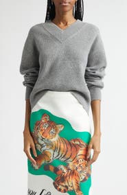 Brandon Maxwell The Maris Cashmere Rib Sweater