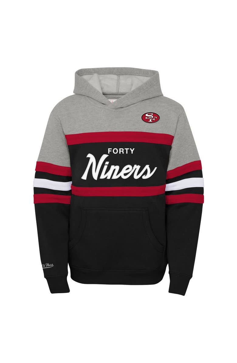 Mitchell & Ness Youth Mitchell & Ness Black San Francisco 49ers Throwback Head Coach Pullover Hoodie, Alternate, color, Black