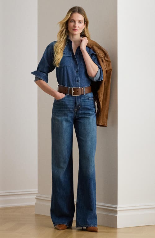 Ralph Lauren High-rise Wide-leg Jean In Blue