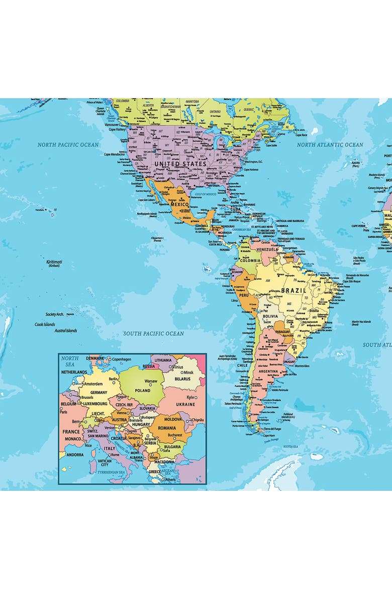 Puzzle Tin World Map 550 Piece Jigsaw, Alternate, color, Multicolored