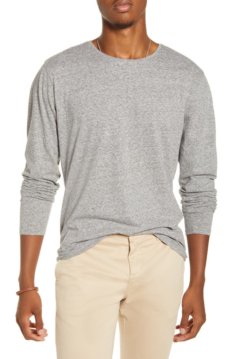 x Alex Costa Marl Long Sleeve T-Shirt, Main, color, GREY HEATHER MARL