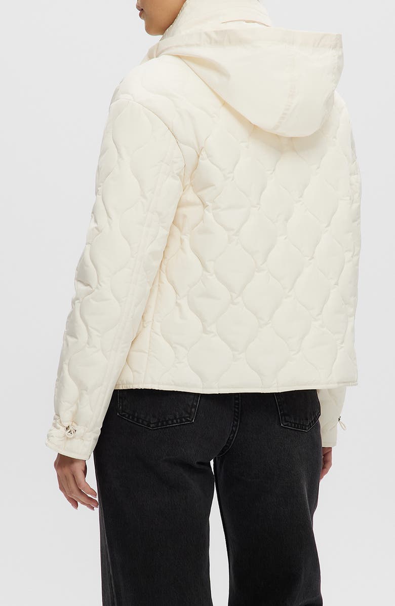 Noize Philipa Water Resistant Hooded Quilted Jacket, Alternate, color, Off White