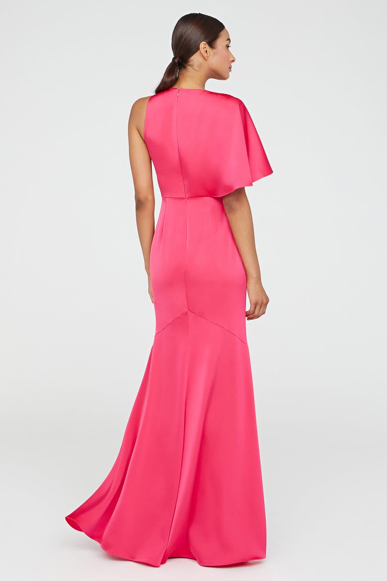 Darcie Flutter Sleeve Gown, Alternate, color, Begonia