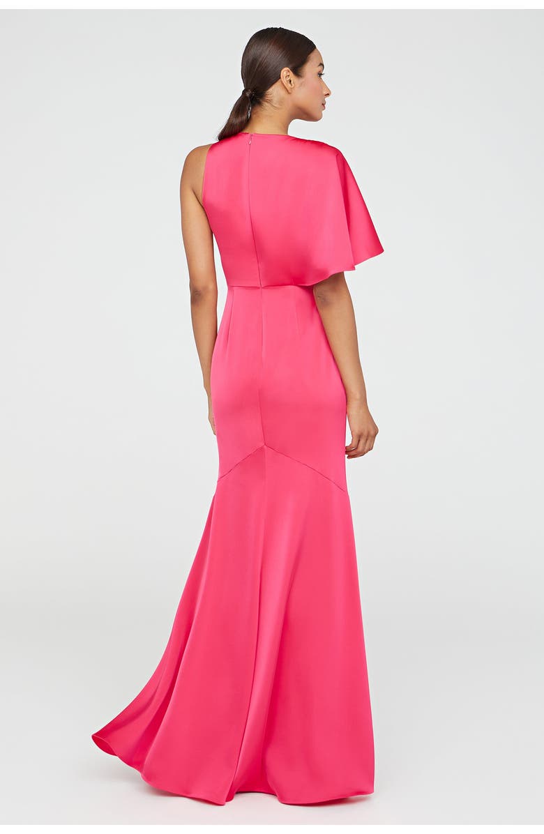 Theia Darcie Flutter Sleeve Gown, Alternate, color, Begonia