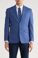 Gino Vitale Slim Fit Windowpane Blazer