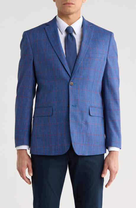 Gino Vitale Slim Fit Windowpane Blazer
