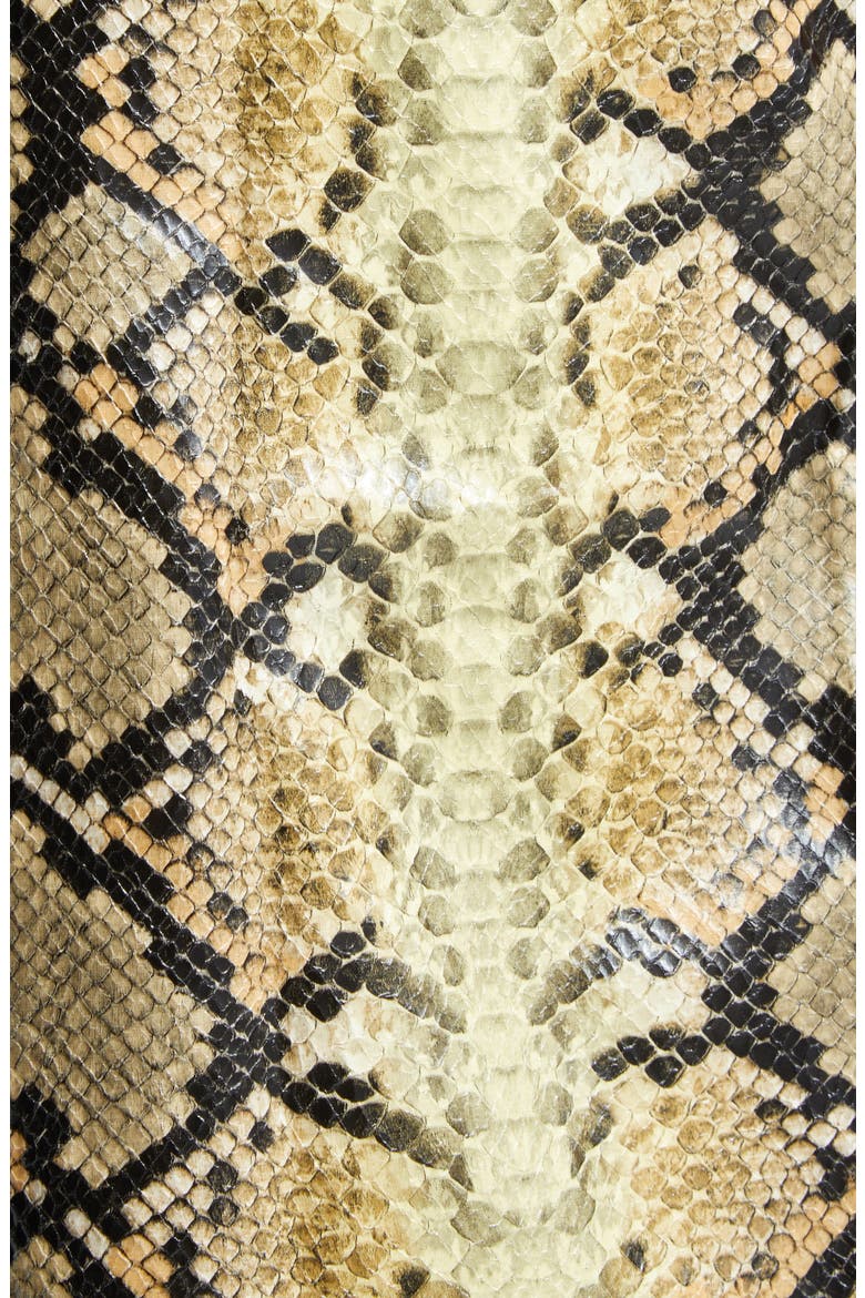 Mitchell Snakeskin Embossed Faux Leather Dress, Alternate, color, SNAKESKIN