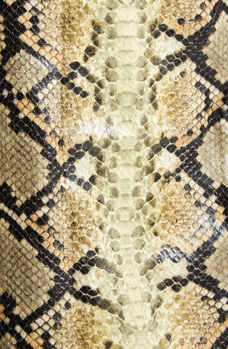 KIM SHUI Mitchell Snakeskin Embossed Faux Leather Dress, Alternate, color, Snakeskin