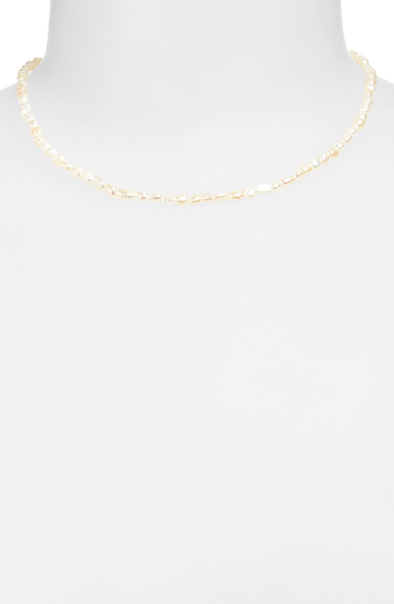 Monica Vinader Capri Keshi Pearl Necklace, Alternate, color, 18K Gold Vermeil / Pearl