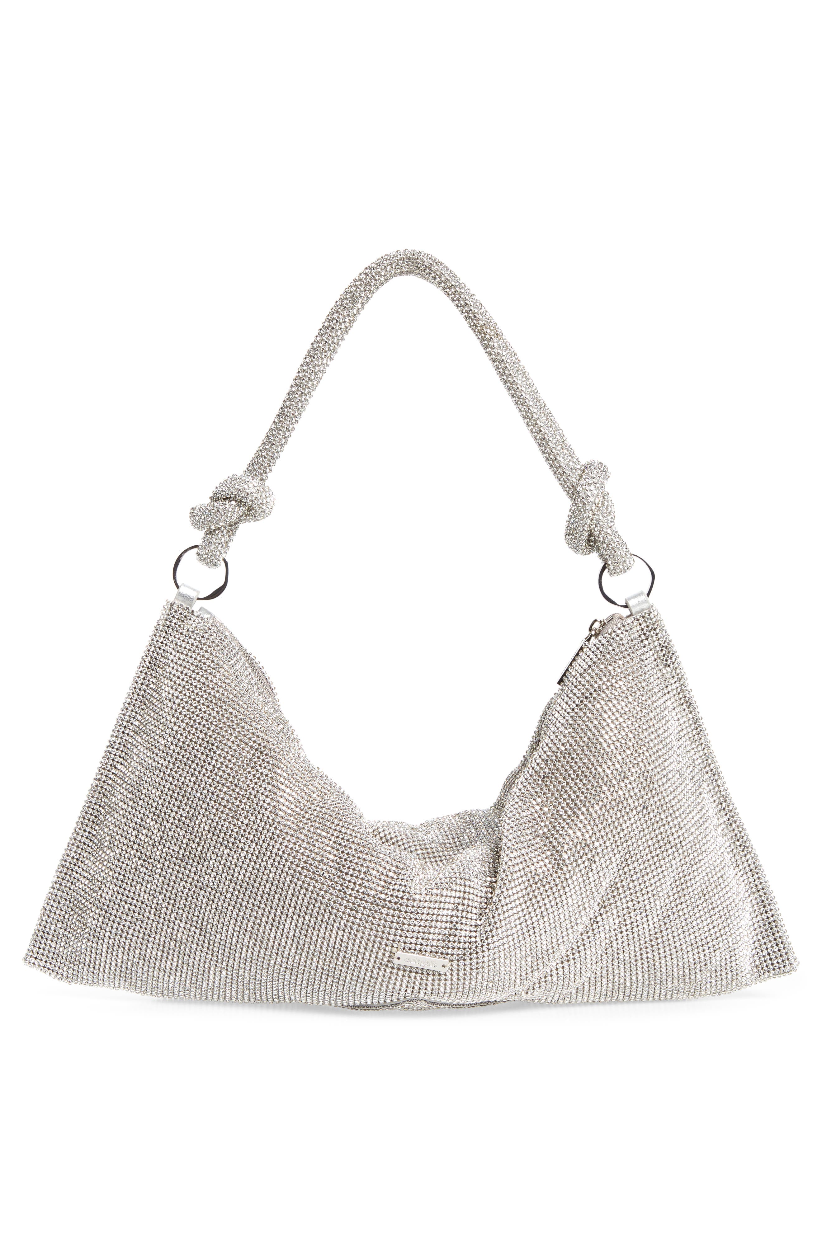 Mini Hera Rhinestone Shoulder Bag, Alternate, color, CLEAR