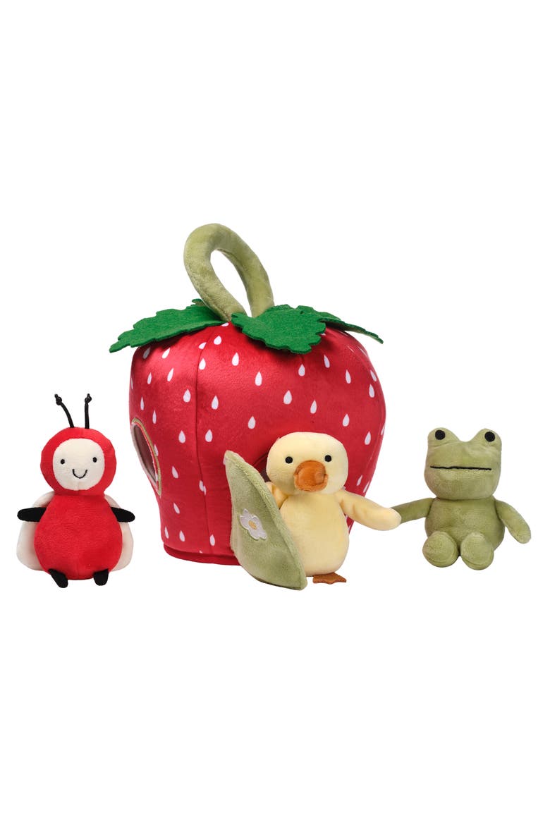 Strawberry Soft Plush Interactive Play Set with Stuffed Animal Toys, Alternate, color, Red