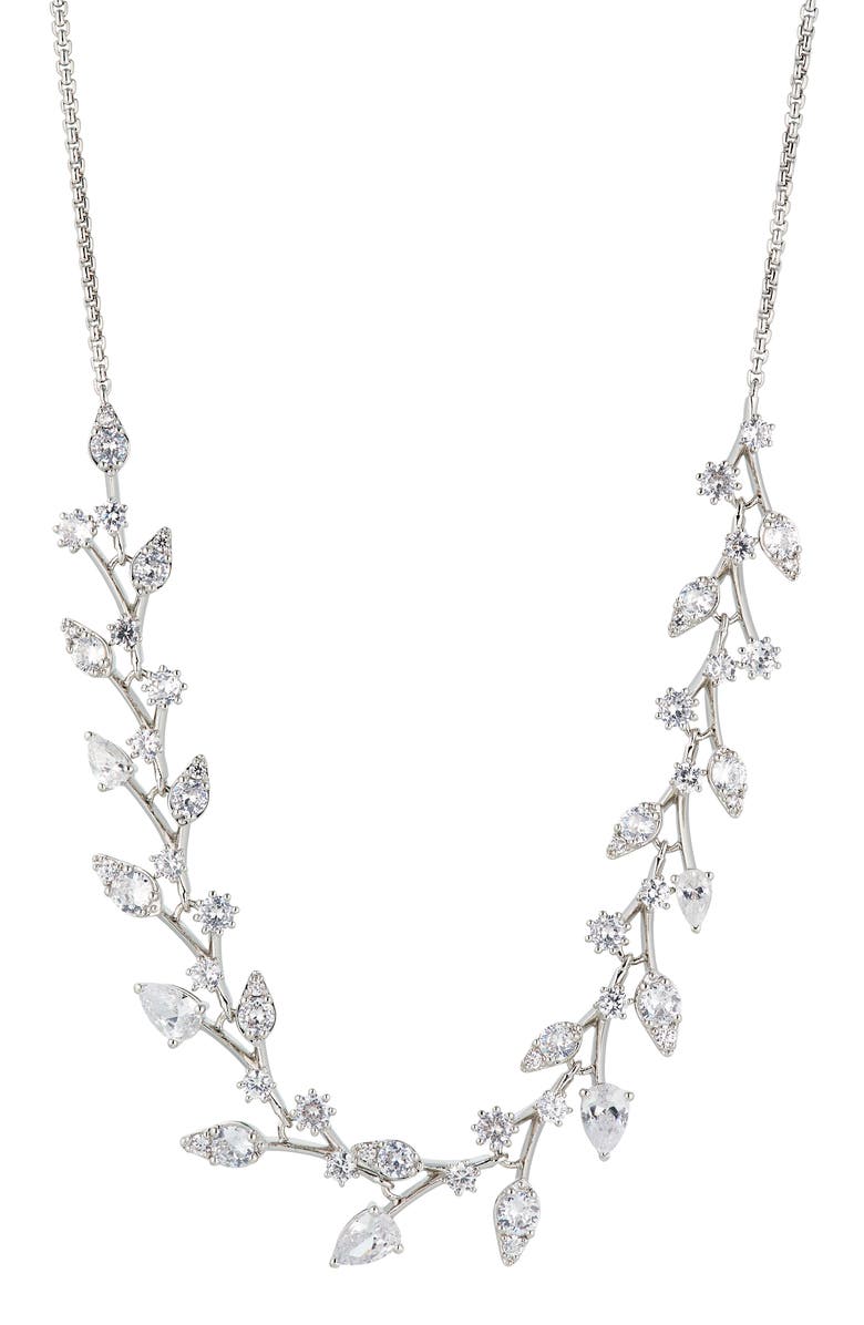 Nadri Olivia Frontal Necklace, Main, color, 