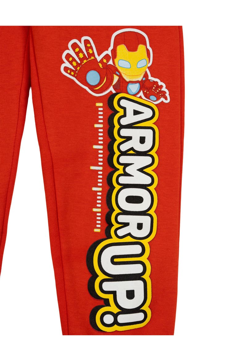 Iron Man and His Awesome Friends Fleece Hoodie and Pants Set, Alternate, color, Iron Man Red Yellow