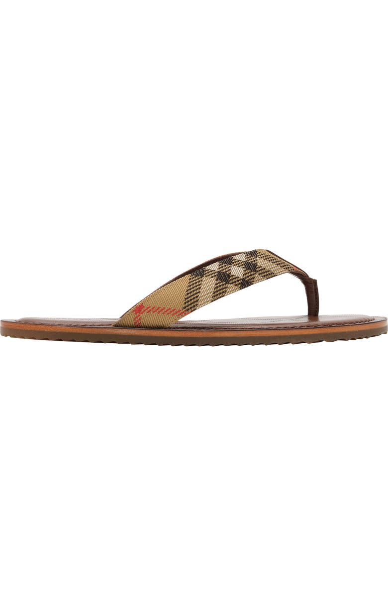 Burberry Pavillion Check Flip Flip, Main, color, Sand Ip Check