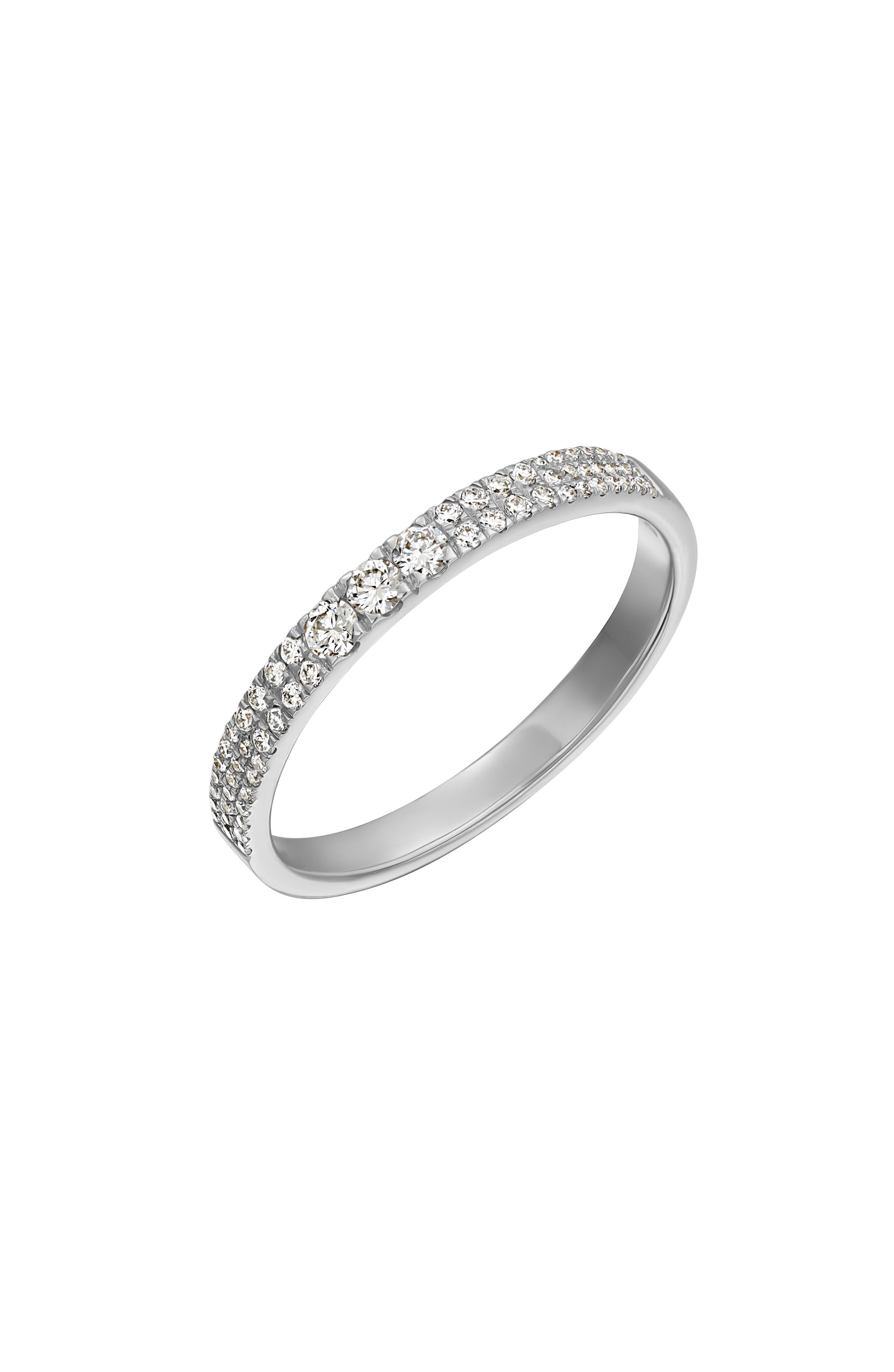 Bony Levy 18K White Gold Pavé Diamond Stackable Ring - 0.27ct.