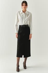 Exquise Arlette Belted Skirt