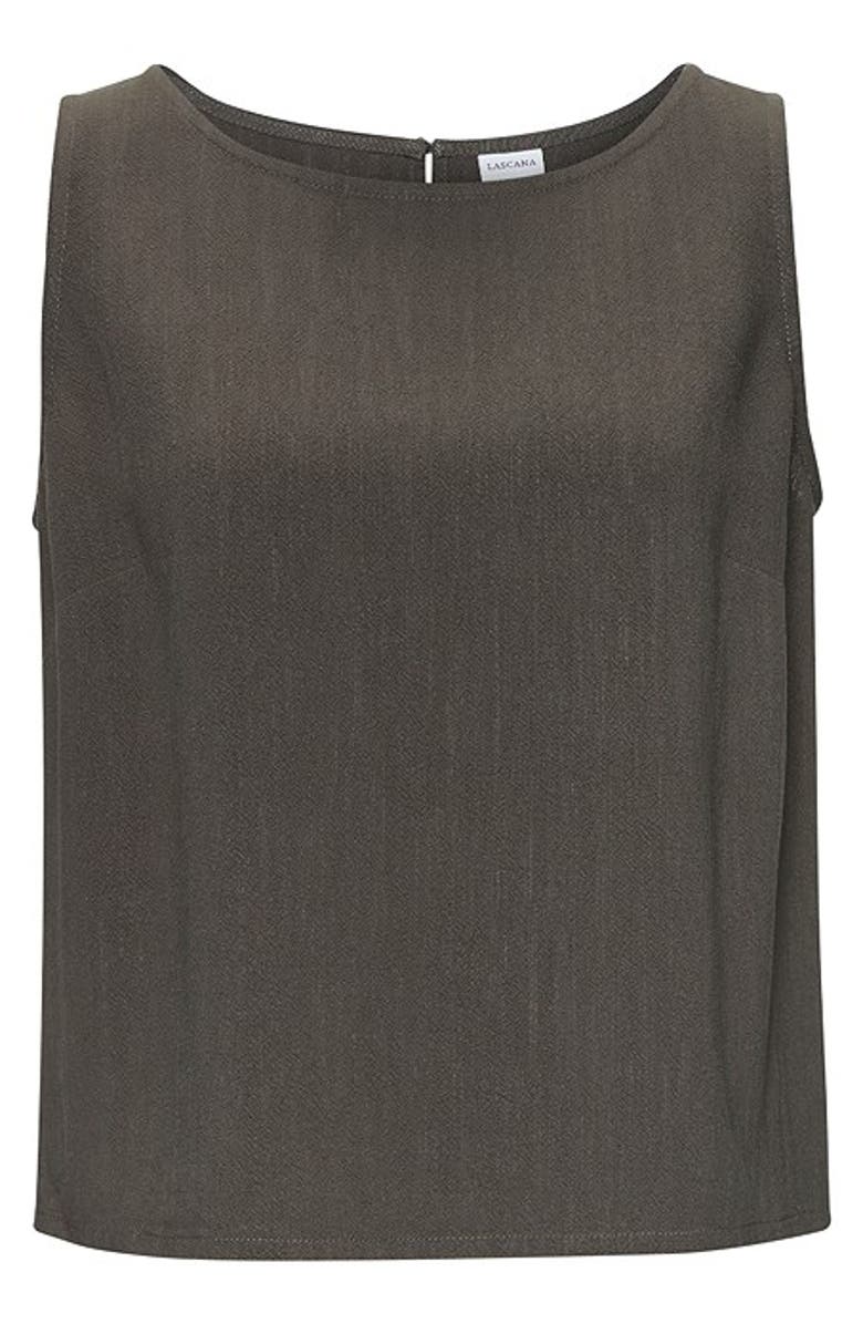 LASCANA Women's Sleeveless Linen Blouse, Alternate, color, Olive