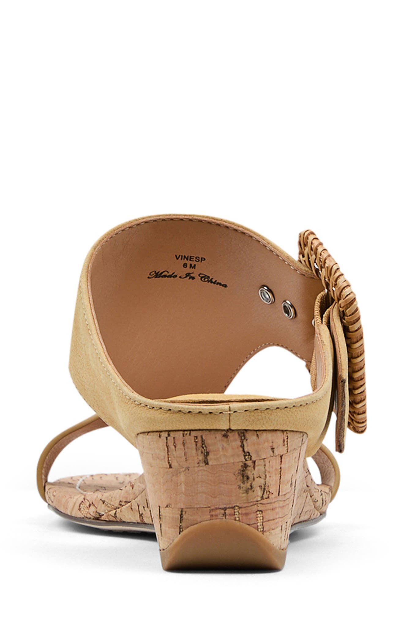 Vine Wedge Sandal, Alternate, color, HONEY