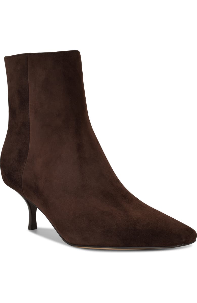 Nine West Hermena Kitten Heel Bootie, Main, color, Dark Brown
