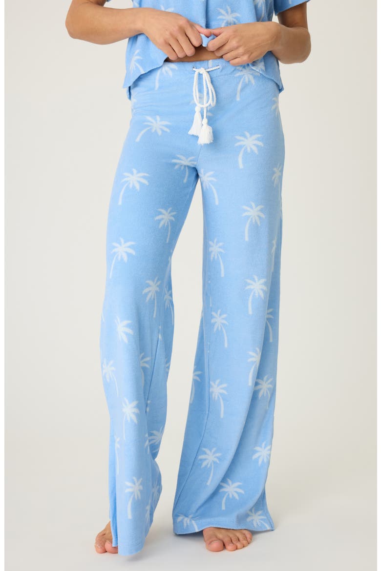 Cabana Terry Pajama Pants, Main, color, BRIGHT BLUE